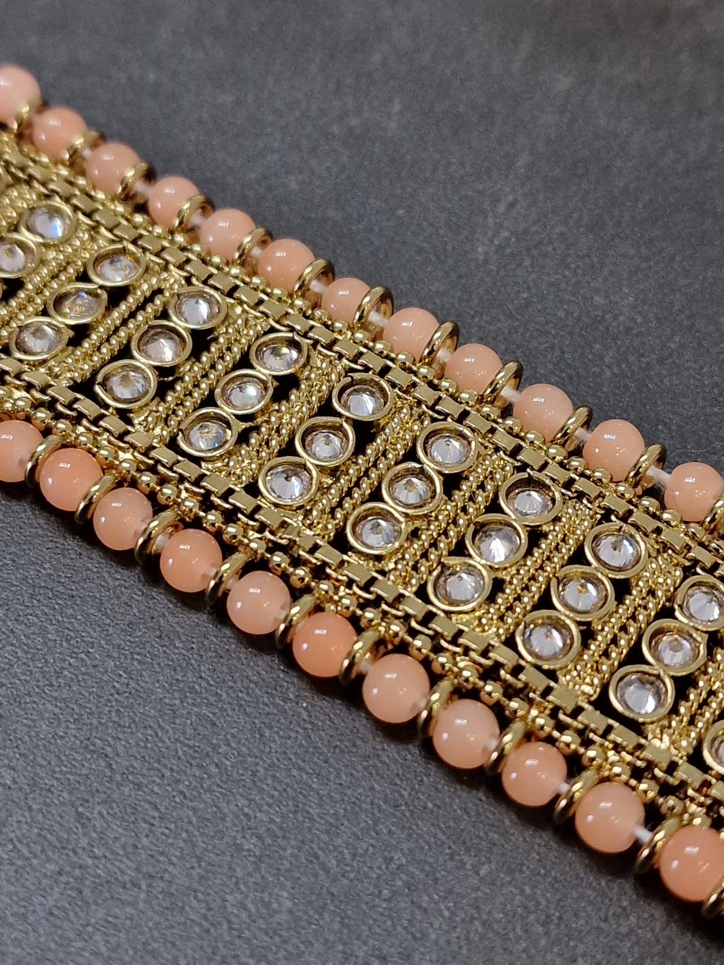 Soft Peach Choker Set