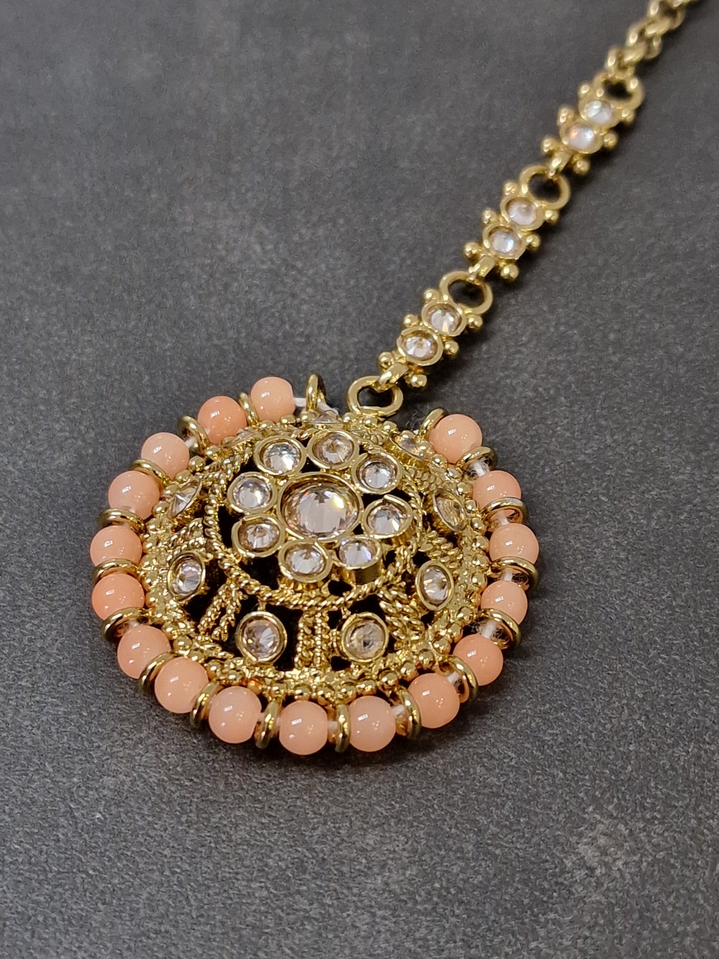 Soft Peach Choker Set