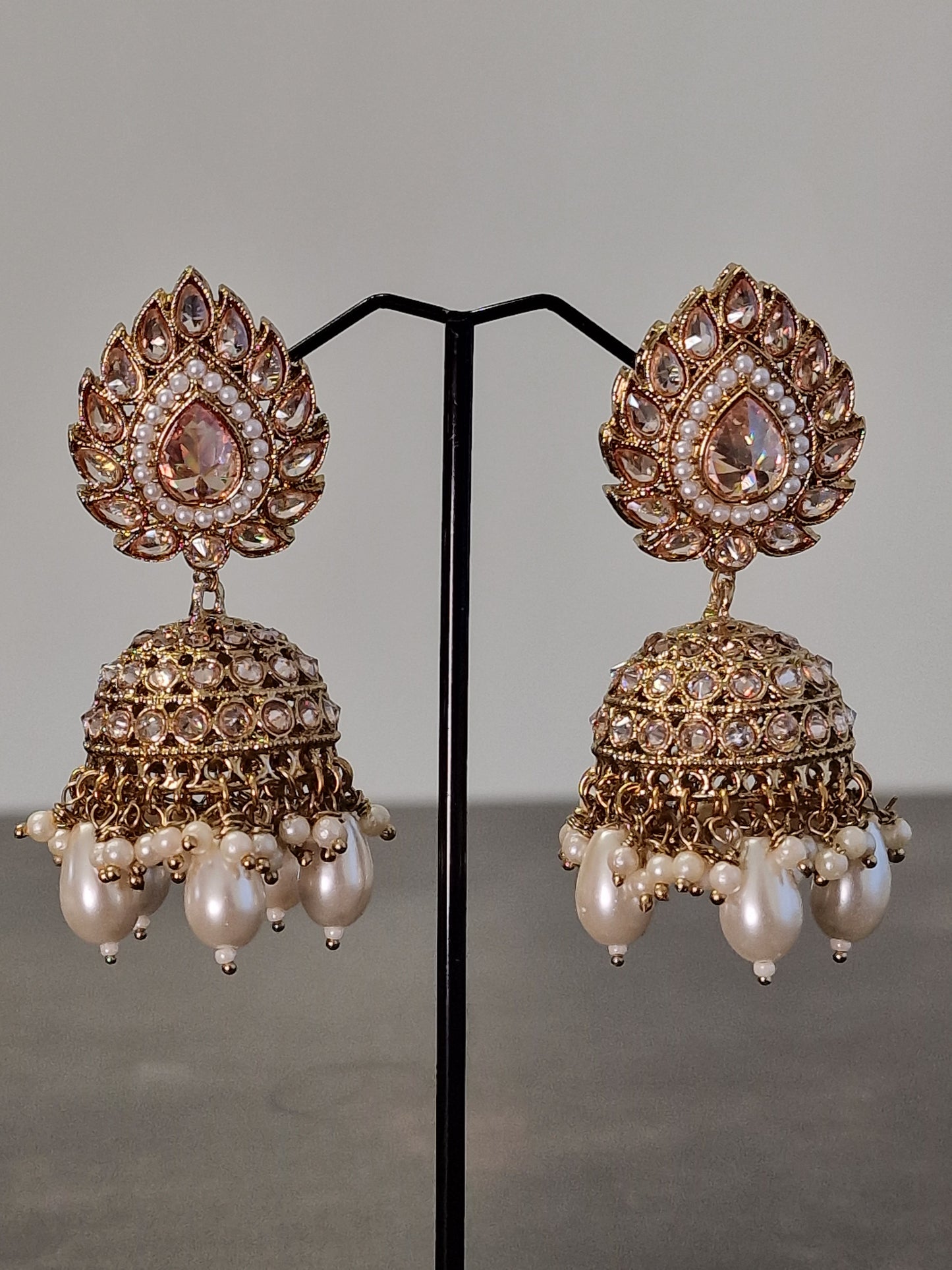 Gold Jhumki Earrings