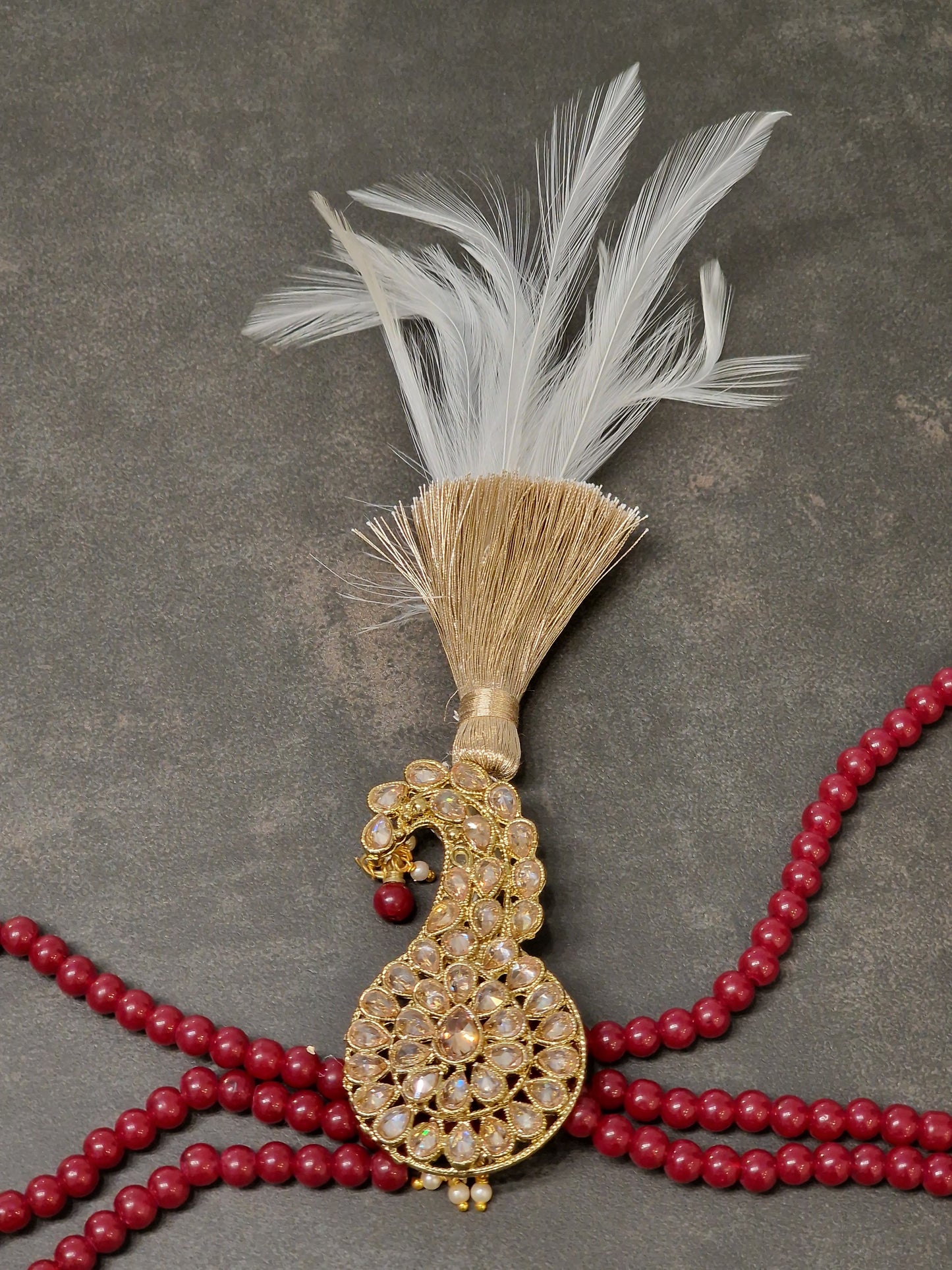 Maroon Kalgi & Mala