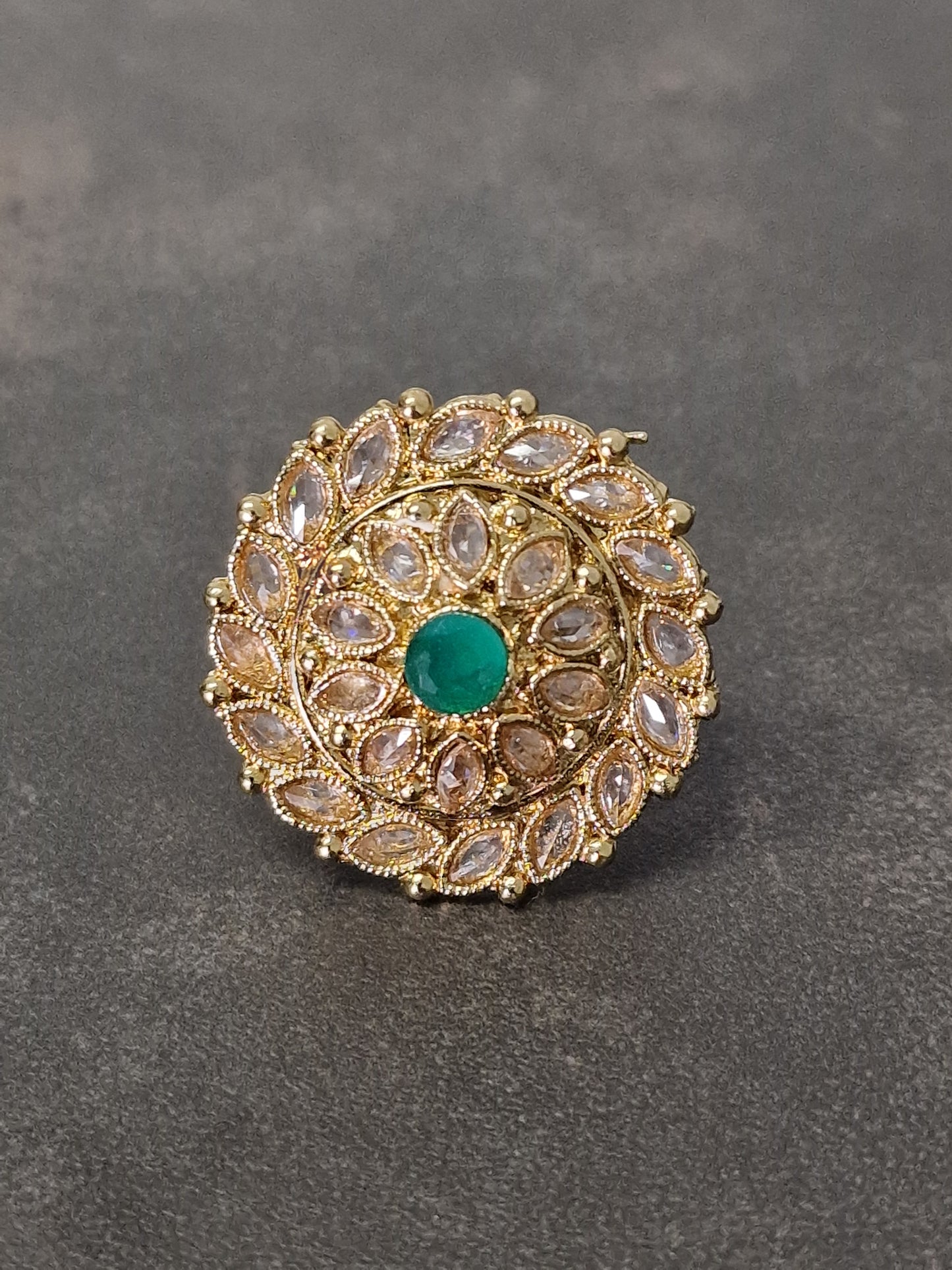 Small Polki Stone Ring - Available in various colours