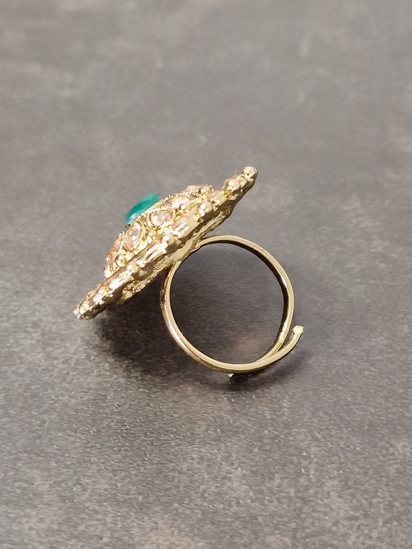 Small Polki Stone Ring - Available in various colours