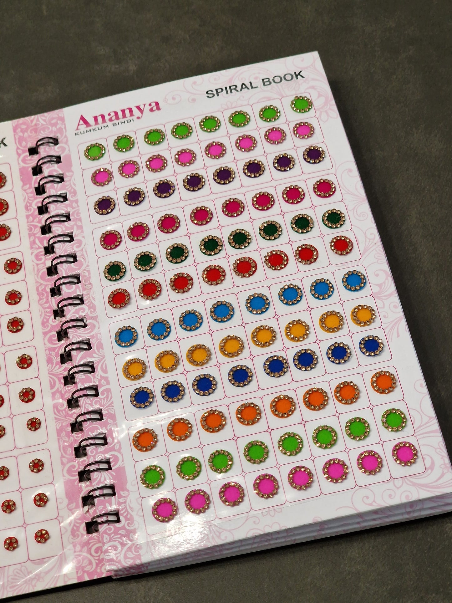 Plain Diamanté Bindi Book (Darker Colours)