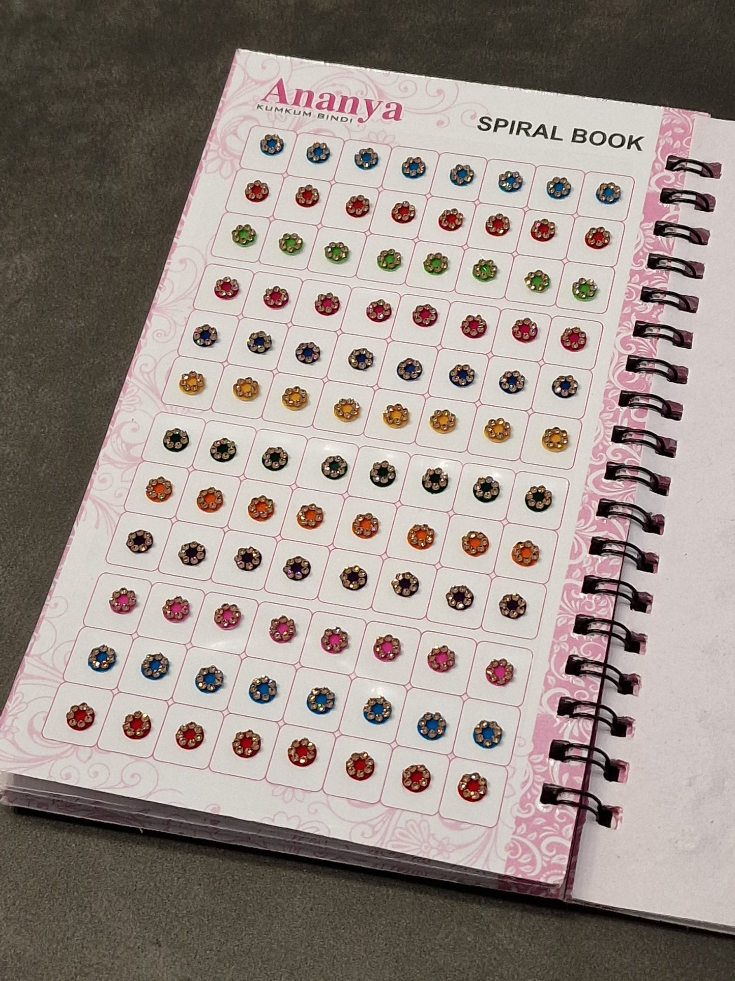 Plain Diamanté Bindi Book (Darker Colours)
