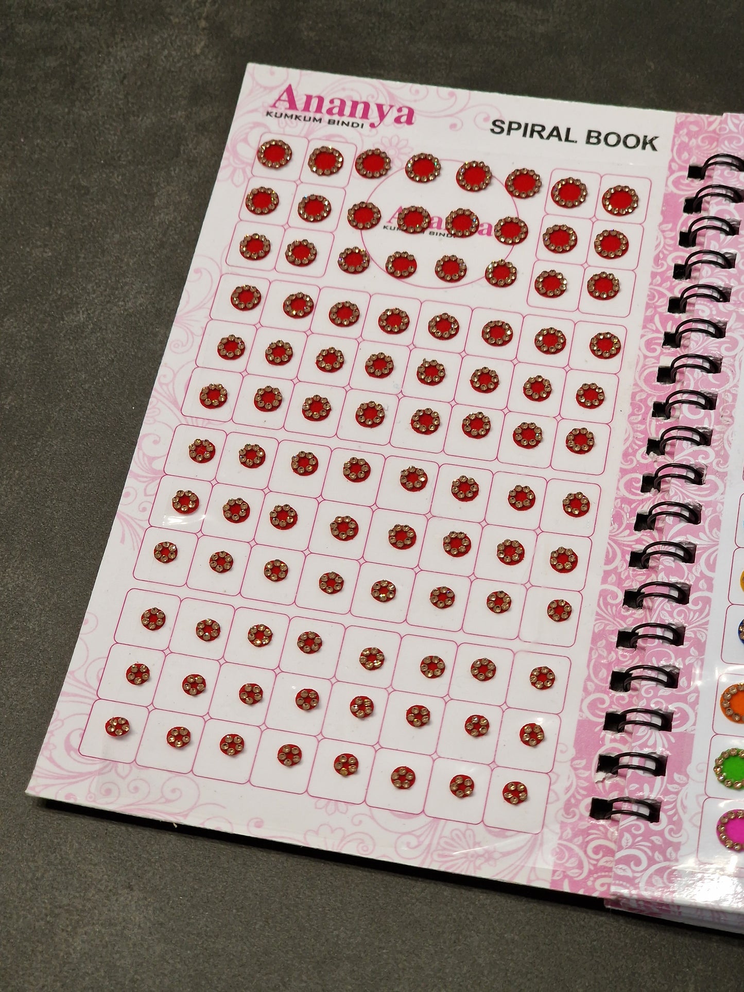 Plain Diamanté Bindi Book (Darker Colours)