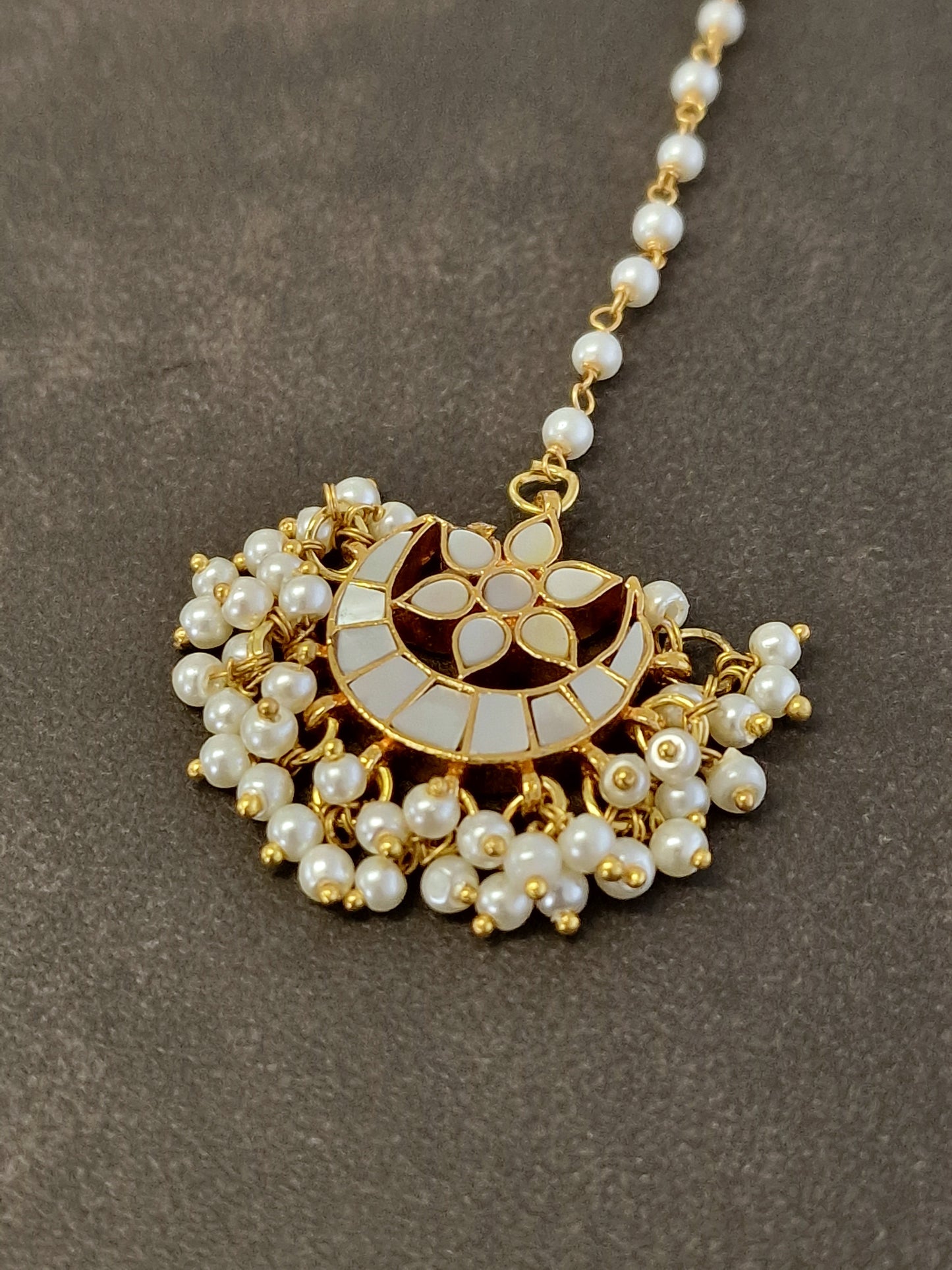 Mother of Pearl Earring & Tikka Set