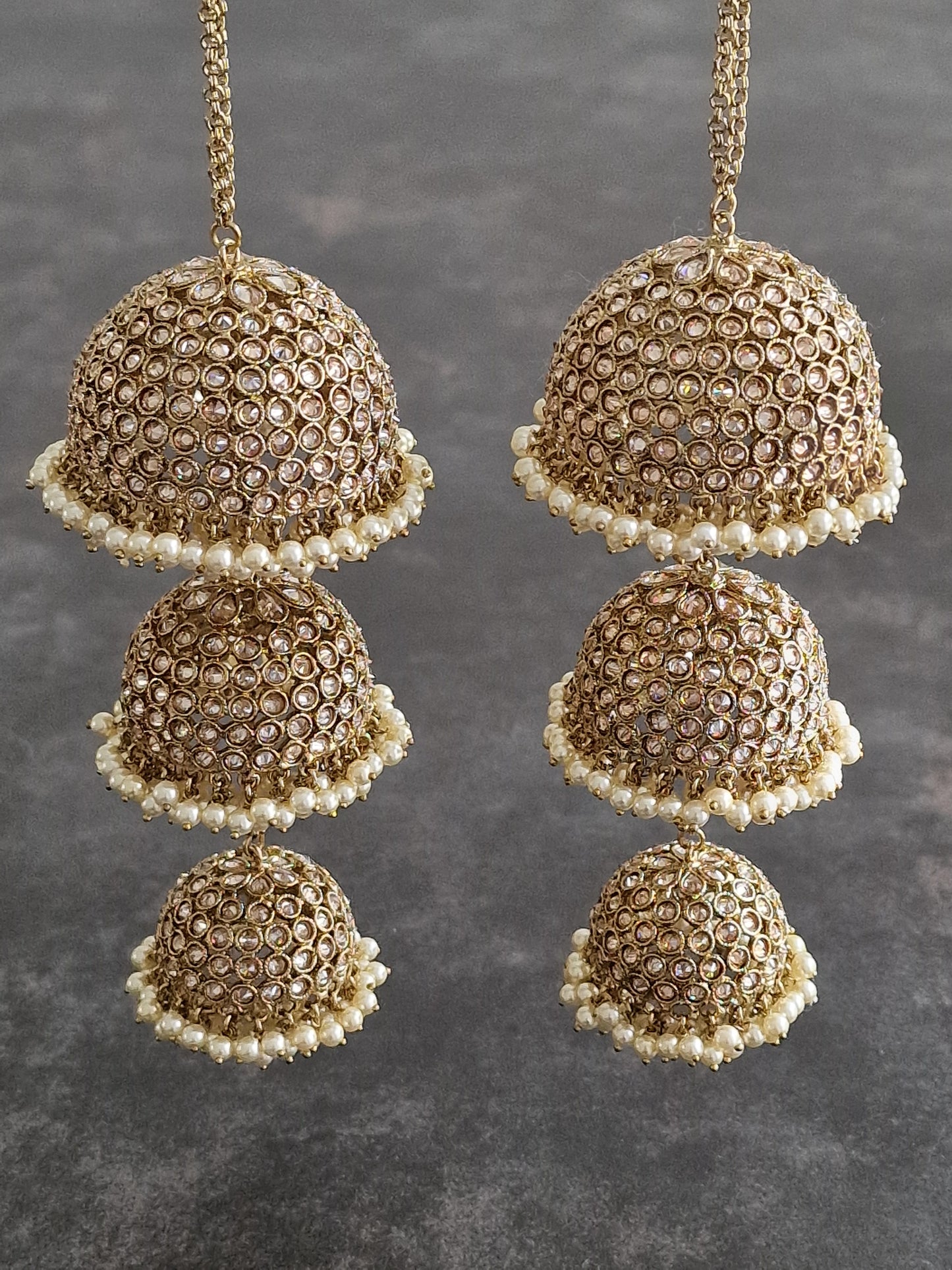 Three Tier Cluster Pearl Kaleeray
