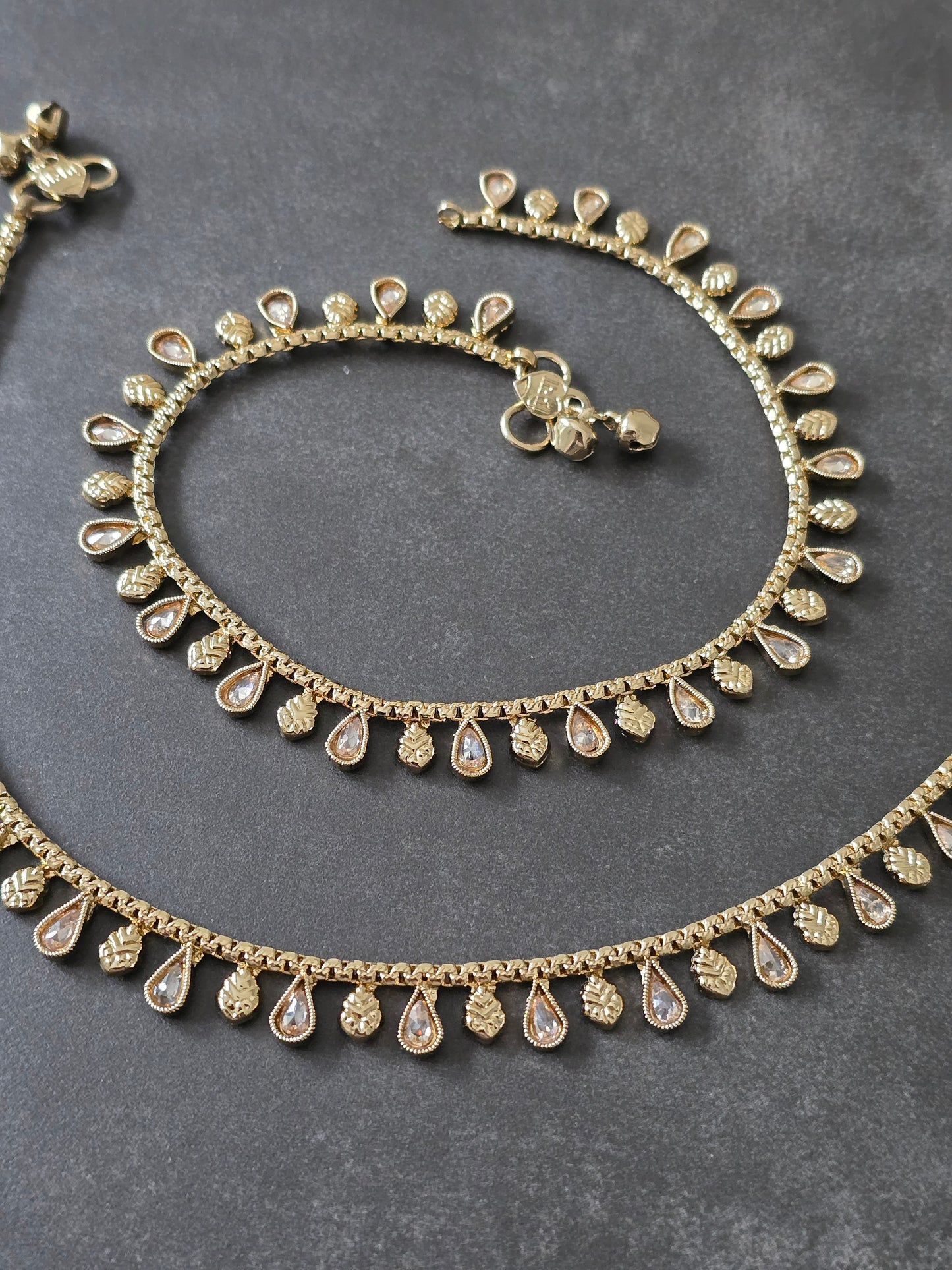 Large stone anklets