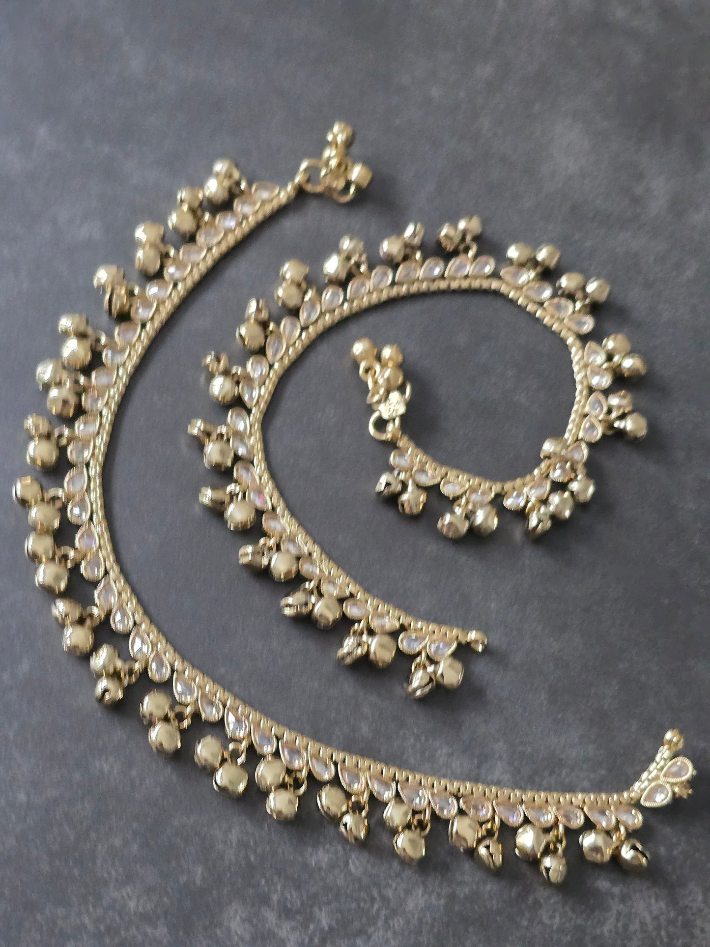Gold bell anklets