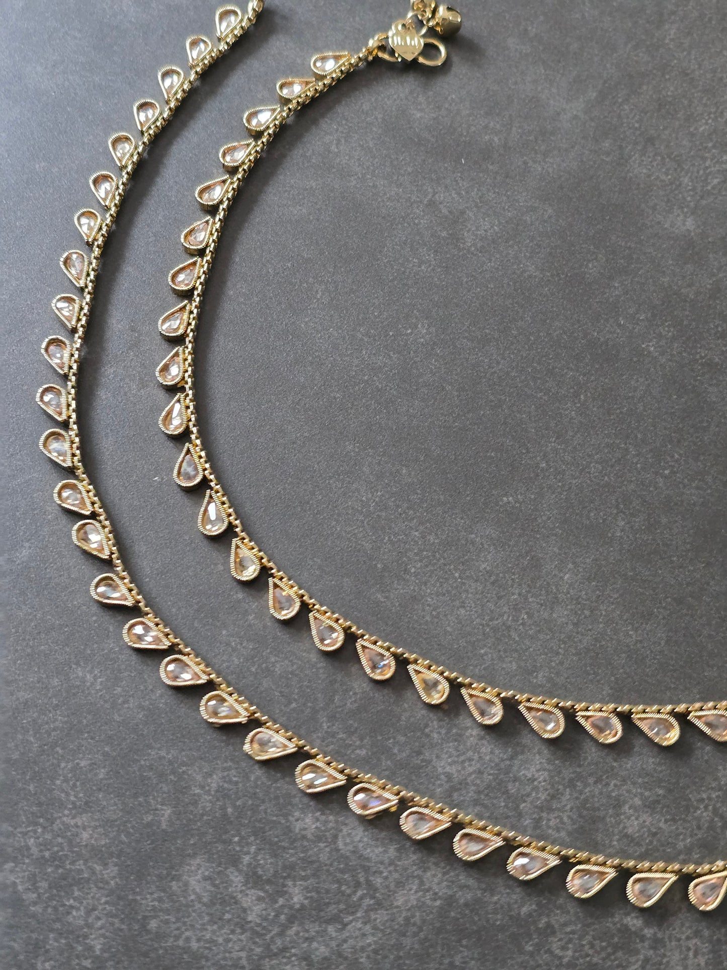 Pear drop anklet