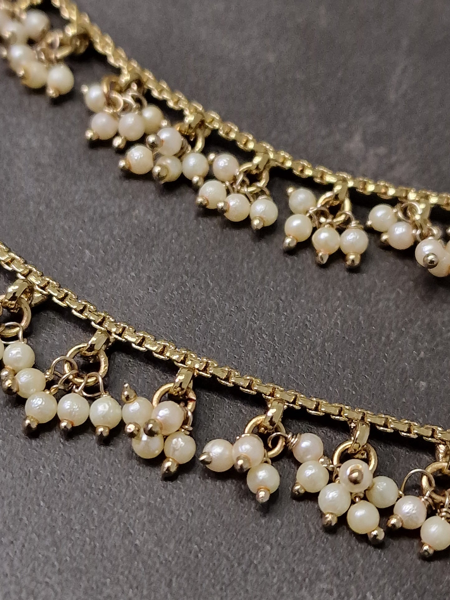 Pearl Drop Anklets - Available in various colours