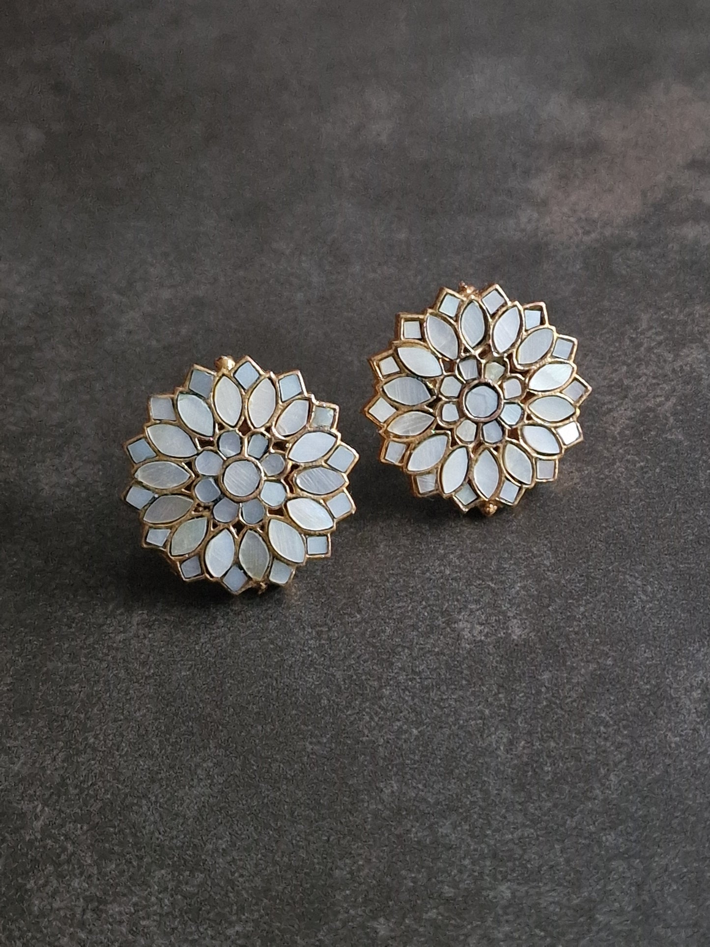 Mother of Pearl Floral studs