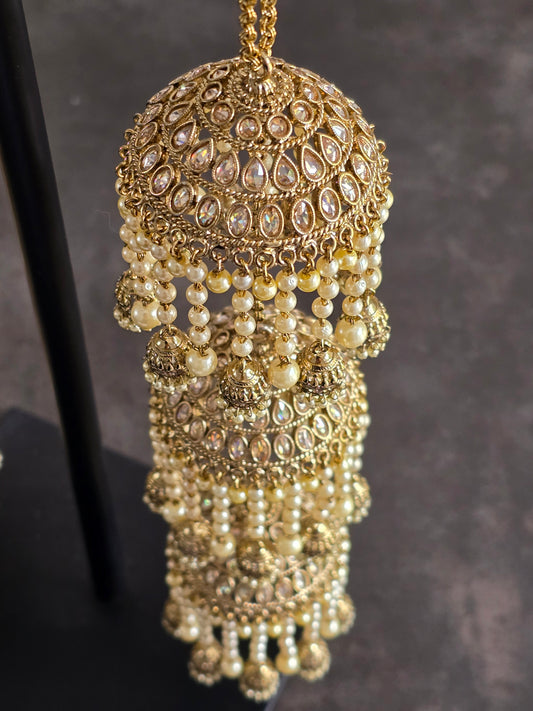 Three tier kaleeray with jhumkis