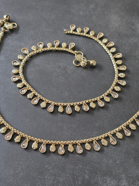 Large stone anklets