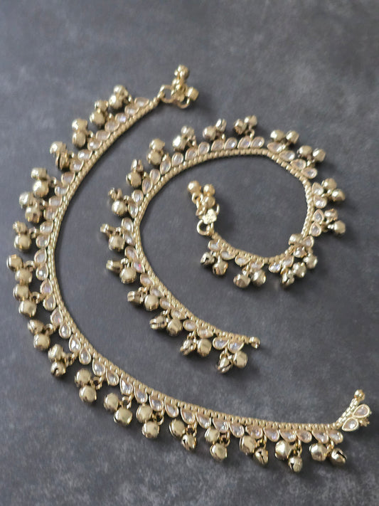 Gold bell anklets